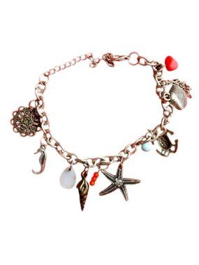 seahorse hippie Charm bracelet starfish bangles womens